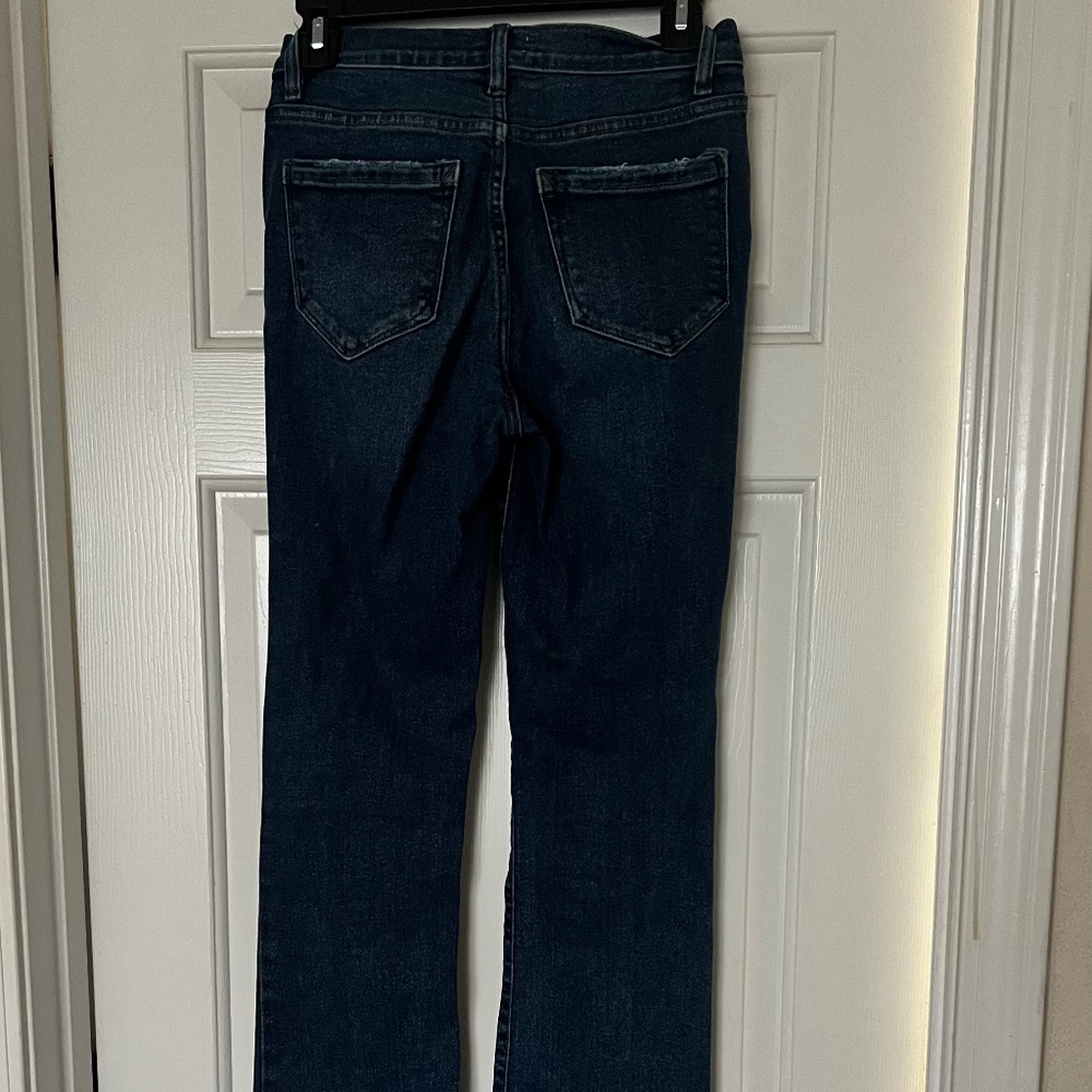 Dark Blue Flare Leg Jeans
